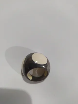 Anillo CH Plata y Marfil