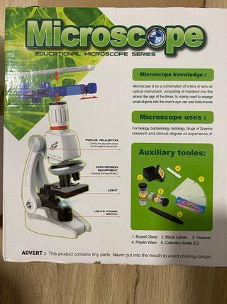 Microscopio Educativo para Niños + 50 Portaobjetos