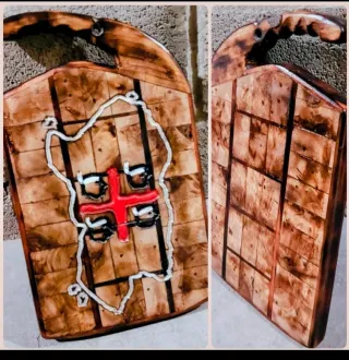 Tagliere decorativo in legno con mappa