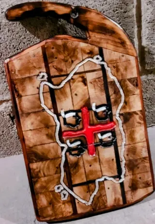 Tagliere decorativo in legno con mappa