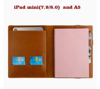 Funda piel A5 para cuaderno/tablet