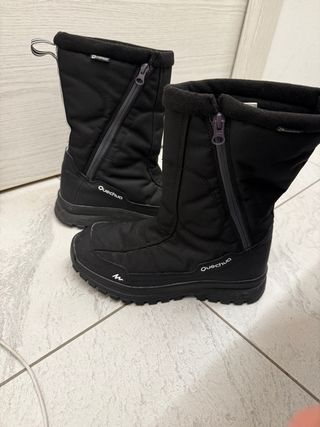 Scarponi Quechua SH 100 alti neri zip alti warm