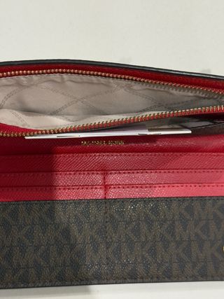 Cartera billetera Michael Kors Monograma Marrón