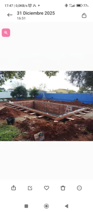 Construcción de piscina