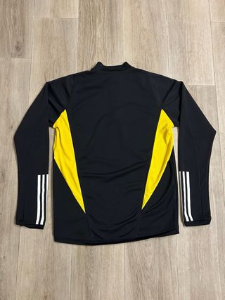 Felpa Juventus Adidas Mezza Zip Nera Gialla