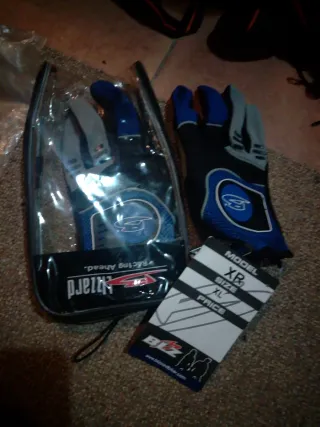 Guantes Motocross Blizzard Azul/Gris