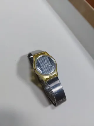 Orologio Swatch Vintage Argento/Giallo