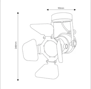 LAMPARA CINE GU10 TECHO/PARED