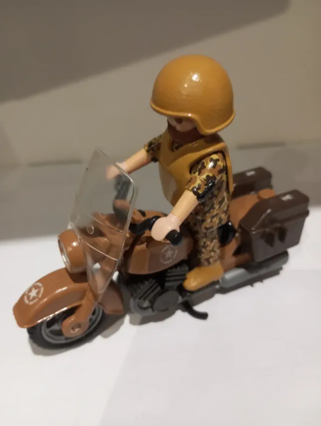 Playmobil militar custom moto