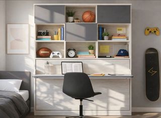 CAMA ABATIBLE HORIZONTAL CON MESA ESCRITORIO INCOR