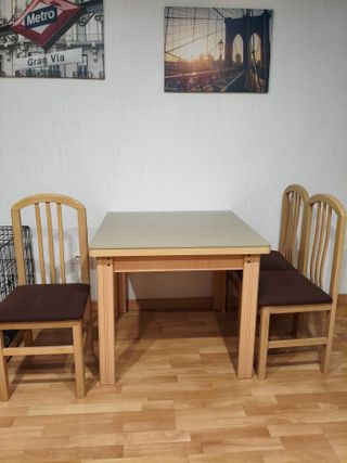 Mesa extensible salón 77x89x89