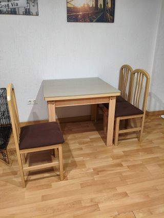 Mesa extensible salón 77x89x89