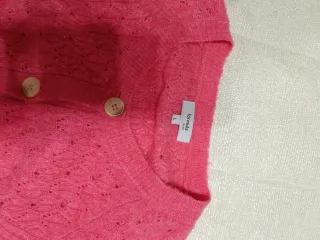 Cárdigan rosa de punto