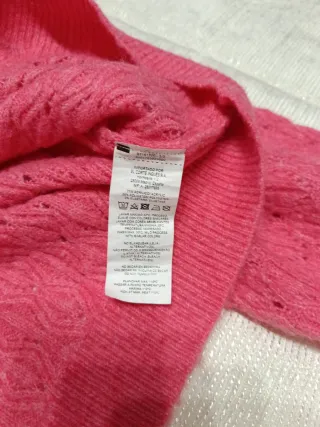 Cárdigan rosa de punto