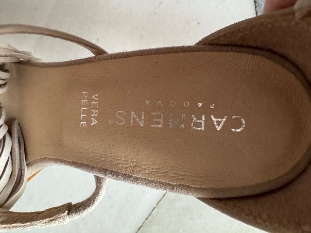 Sandalias Carmens Piel Beige Sin Usar