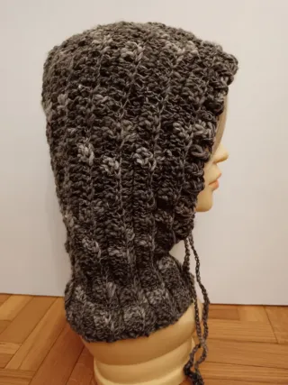 Passamontagna unisex melange con coulisse