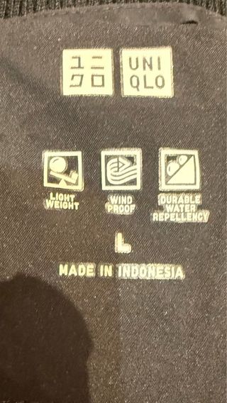 Abrigo Uniqlo Negro Plumas.