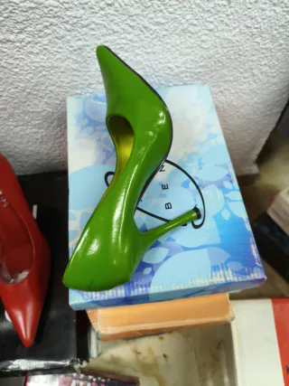 Zapato Angelo Verde Tacón Aguja