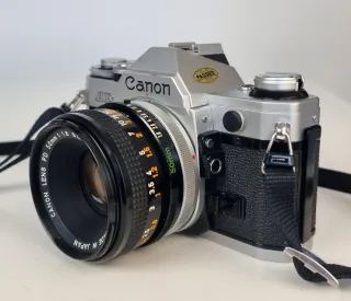 CANON AE1 cámara analógica + lente Canon 50mm F1.8