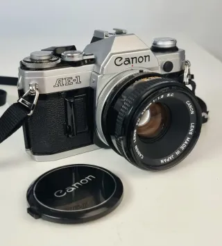 CANON AE1 cámara analógica + lente Canon 50mm F1.8