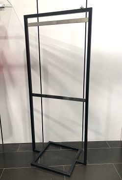 Burro expositor tienda ropa metal negro