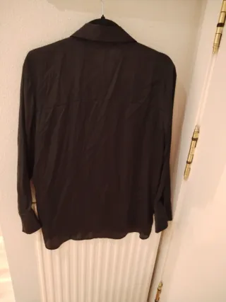 Camisa negra satinada Slowlove Talla S