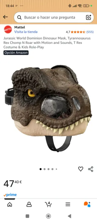 Cabeza T-Rex Juguete