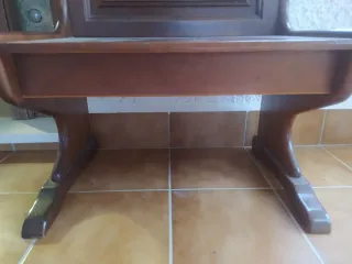 Banco/silla madera maciza con cofre ( S. Miguel)