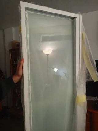 Mampara de ducha plegable blanca