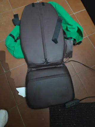 Asiento Masajeador Cuero Sintético Marrón