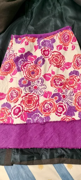 Falda Zara Vintage Estampada Flores