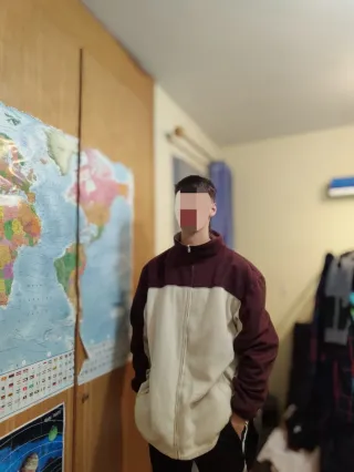 Cortavientos reversible beige y marrón LIMIT