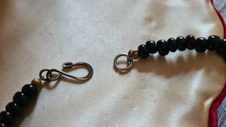 Collana vintage anni ’70/’80 con perline nere e cr