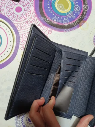 Monedero señora azul marino