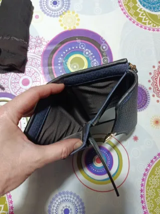 Monedero señora azul marino