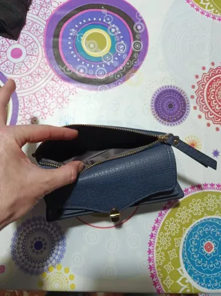 Monedero señora azul marino