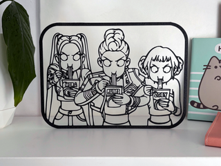 Placa Decorativa K-pop Cazadoras