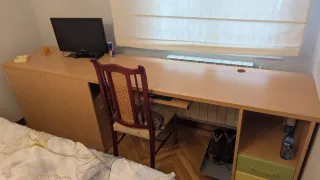 Escritorio madera y metal