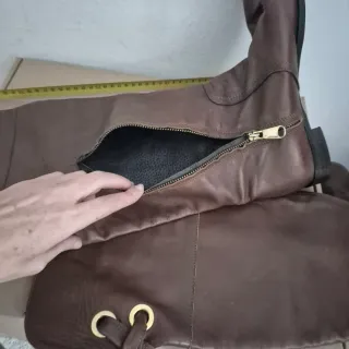 Botas altas piel cuero talla 41