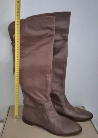 Botas altas piel cuero talla 41