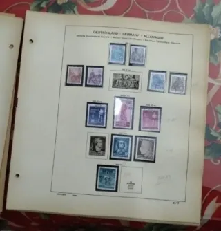 600 sellos+álbum Kabe+hojas Schaubek DDR