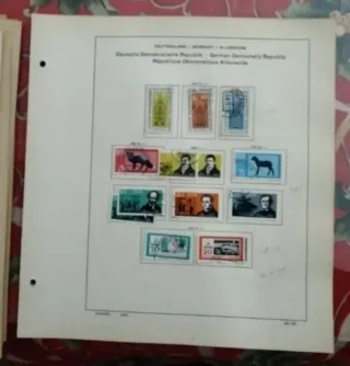 600 sellos+álbum Kabe+hojas Schaubek DDR