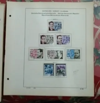600 sellos+álbum Kabe+hojas Schaubek DDR