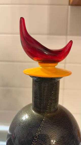 Vaso Carlo Moretti difetto incollato alla base