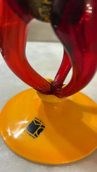 Vaso Carlo Moretti difetto incollato alla base