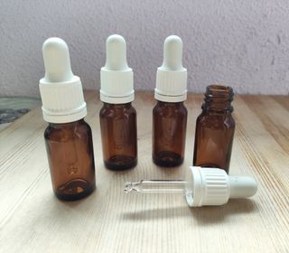 Pack 50 Frascos Cristal Ámbar 10ml Cuentagotas