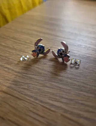 Pendientes Stitch Azul y Rosa