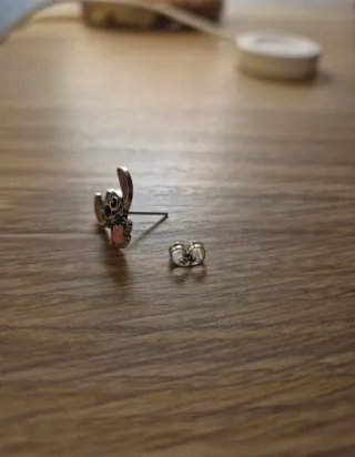 Pendientes Stitch Azul y Rosa