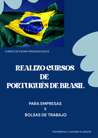 Realizo cursos de Idioma Portugués de Brasil