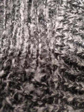 Chaqueta de punto gris y blanca Talla M